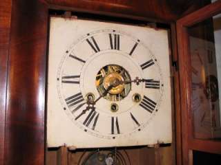 RARE WILLIAM S. JOHNSON THREE WEIGHT OGEE CLOCK (ca. 1845)  