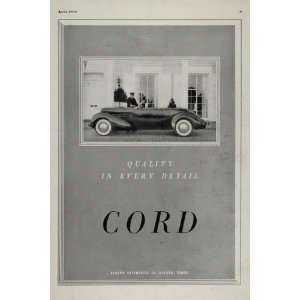  1936 Vintage Ad Cord Car Auto Auburn Indiana Chauffeur 