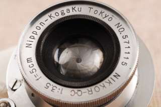 Nikon 5cm f3.5 Nikkor Q RF Collapsible Lens Leica Mt   