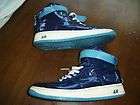 VTG Nike Air Force 1 One High Sheed Patent Blue 307722 441 SNEAKERS 