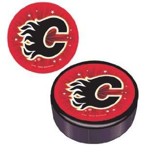  NHL Calgary Flames Logo Hockey Puck