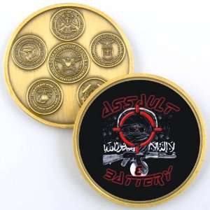 AIR SOFT ASSAULT BATTERY SAN DIEGO CHALLENGE COIN YP340