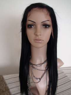   straight synthetic lace front wig weft back adjustable link  