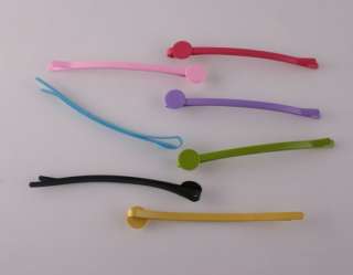 70pcs 64mm Bobby Pin Hair Sticks with 8mm Pad 10 of each colors (E251 