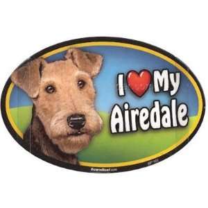  Dog Breed Image Magnet Oval Airedale