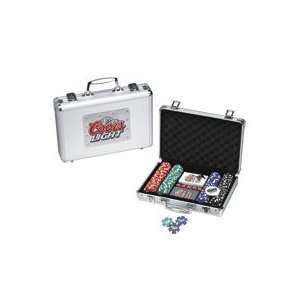  Coors Light 300 Chip Poker Set with Case Lockable Case 