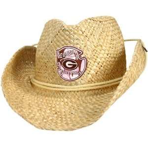  Georgia Bulldogs Straw Cowgirls Hat