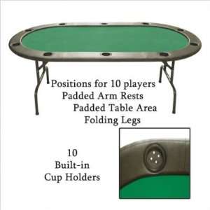  Folding Leg Texas Holdem Poker Table: Green: Toys & Games