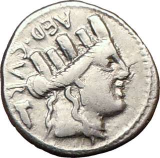 Roman Republic Crassipes Dictators, consuls chair 84BC Ancient Silver 