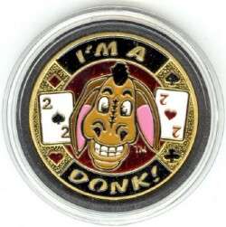 DONK 2 7 gold color Poker Card Guard Protector Cover  