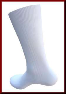 NEW 6 PR Mens White POLYESTER DRESS Socks Size 10 13  