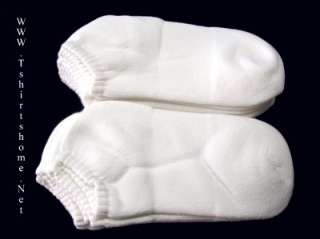White Low Cut Ankle Socks Fits Size 9 11  12 Pairs  