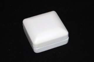 New 6 White Leatherette Jewelry Gift Boxes 2.5 Box  