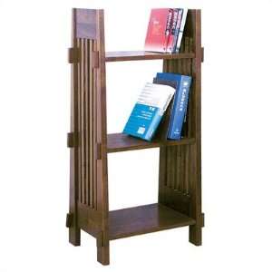 Mission Style Book Rack (Brown) (44H x 21W x 14D)
