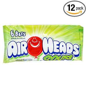 Airheads Candy, Sour Flavors, 3 Ounce Grocery & Gourmet Food