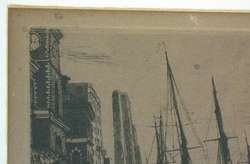   Abbott Whistler Billingsgate Etching c. 1859 painting print  
