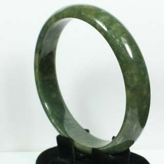 Round 77mm Extra Large Green Bangle 100% Natural Untreated Real A 