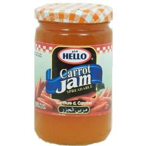 Hello carrot jam, spreadable, 12.7 oz. glass jar