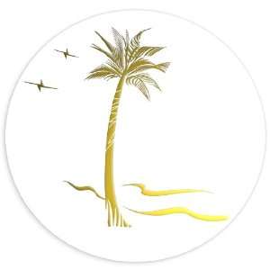  Wedding Envelope Seal   Palm Tree Gold (25 Seals) Arts 