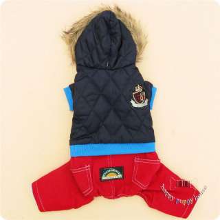 Warm Snowsuits Coat Hoodie Jumper dog pet clothes #8  