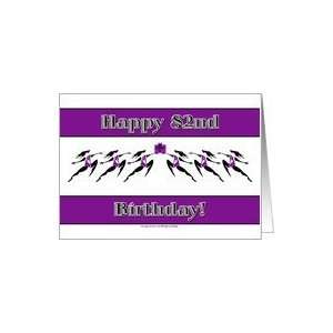  6 Dancers Birthday Purple 82 Card: Toys & Games