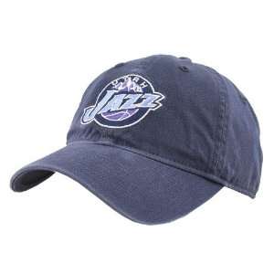  adidas Utah Jazz Navy Blue Basic Logo Slouch Hat: Sports 