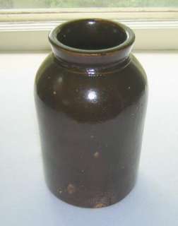 Antique Charles Hermann Slip Glaze Stoneware Jar Crock  