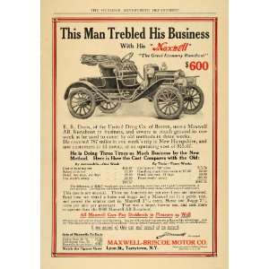  1910 Ad Maxwell Economy Runabout E R David United Drug 