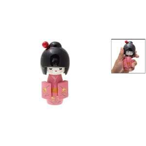   Cute Wooden Japanese Kokeshi Doll Pink Kimono