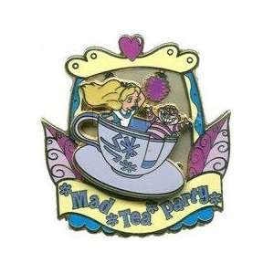 Disney Pins   Mad Tea Party starring Alice and the Cheshire Cat Pin 