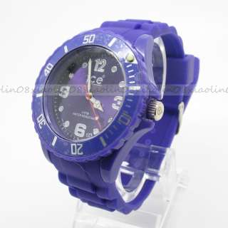 FASHION Unisex Jelly Candy Dial Quartz Wrist Watch bangle 13 colors 