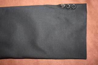 Hugo Boss Solid Black 100% Wool Suit 38 S Pasolini/Movie US MINTY 