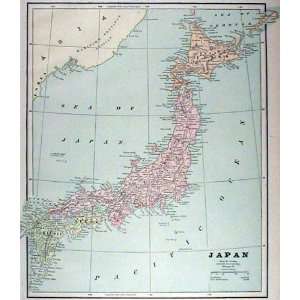  Cram 1892 Antique Map of Japan