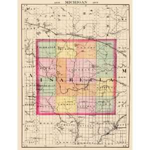  ISABELLA COUNTY MICHIGAN (MI) MAP 1873: Home & Kitchen