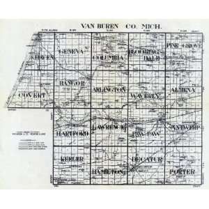 Index Map, Van Buren County 1930c, Michigan, 1930c Fine Art 