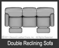 Home Theater Sectional Sofa Set   3 Recliners & Chaise  