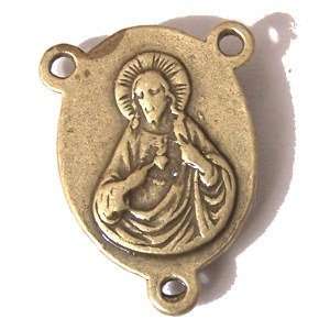  Sacred Heart of Jesus   Mary center piece   Bronze (2.3cm 