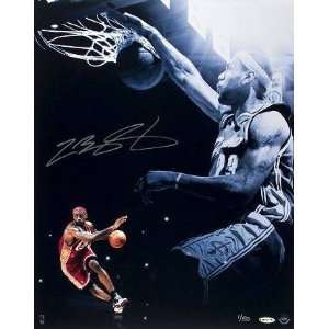   Lebron James Signed Autograph 16x20 Emotion Dunk Collage LE#: Sports
