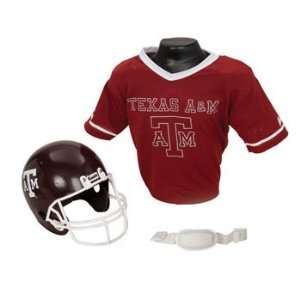   Texas A&M Aggies TAMU NCAA Football Helmet & Jersey Top Set Sports