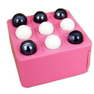    tac toe Game in Pink Wooden Board and Marble Pieces: Home & Kitchen