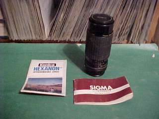 SIGMA HIGH SPEED ZOOM 80 200MM 1:3. 5 4 LENS & BOOK  