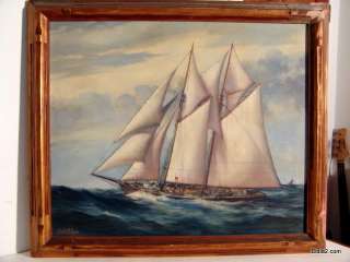 Wendell Rogers Two Mast Ship Oil Painting  