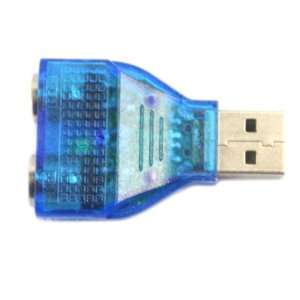   USB to Ps2 Ps/2 Mouse Keyboard Converter Adapter Blue Electronics