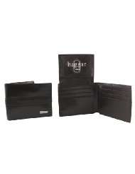 Haggar Genuine Leather Flip ID Card Executive Bi Fold Wallet with 