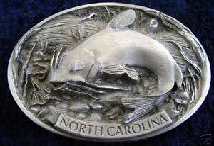 Vintage North Carolina Catfish Belt Buckle  