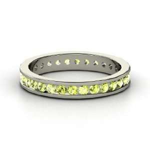  Alondra Eternity Band, Platinum Ring with Peridot Jewelry