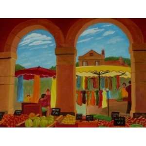  Market Day, Original Painting, Home Decor Artwork: Home 