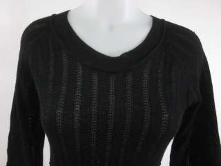 PHILLIP LIM Black Wool 3/4 Sleeve Sweater Sz L  