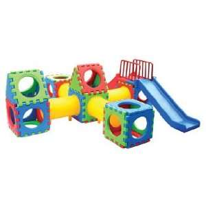   Large Cube Play Fourty Four Piece Play Center With Slide Toys & Games