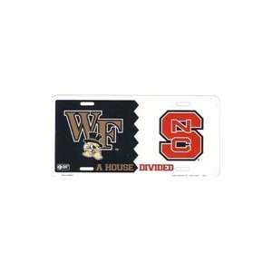  Wake Forest/NC State House Divided Auto Tag Sports 